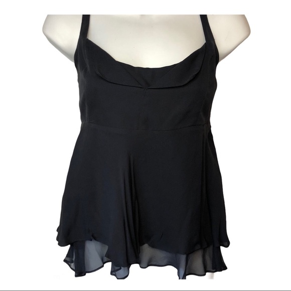 NWT Cinq a Sept Zanna Navy Silk Top - Picture 6 of 7